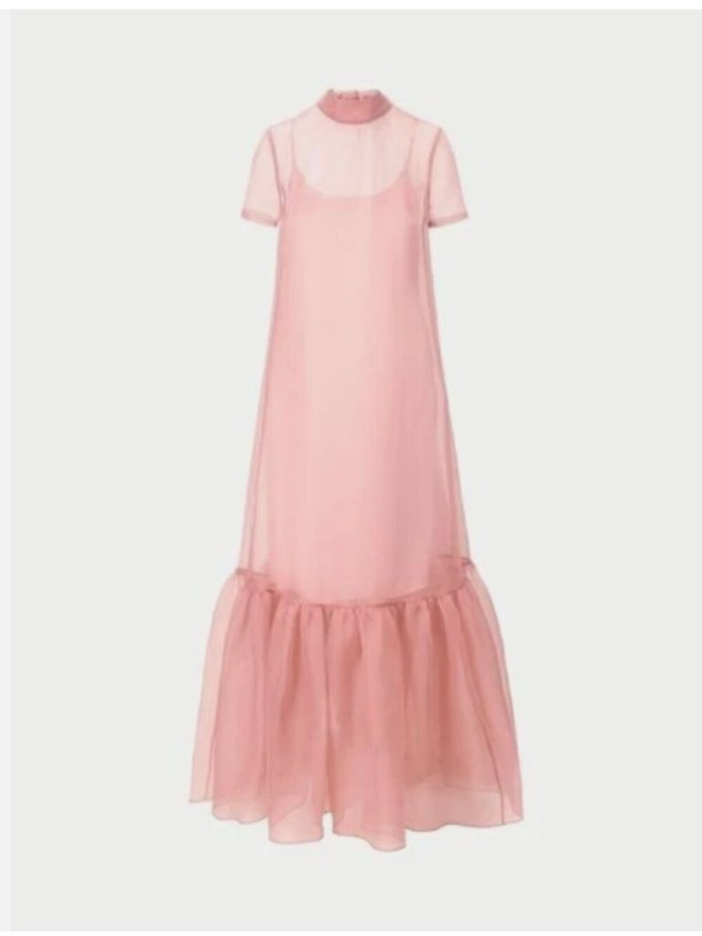 Staud Calluna Organza Maxi Dress in Misty Rose - Picture 12 of 13